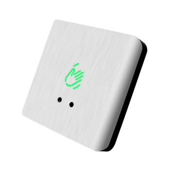 Surface-mounted brushed finish infrared sensor exit button-silver colour