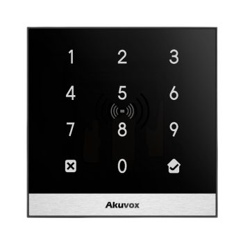 A02S Önálló működésű, IP, alapú, kártyaolvasó, Akuvox, kaputelefon, cloud, felhő, stand alone, EM 125kHz, MIFARE, NFC, kódzár, codelock