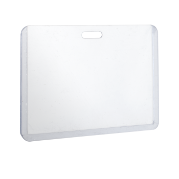 Thin plastic card holder - horizontal