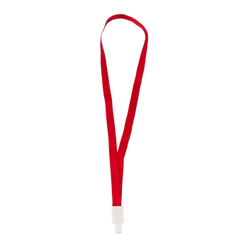 Passport holder lanyard - 16 mm wide - red