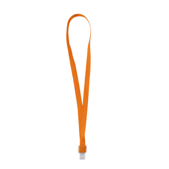 Passport holder lanyard - 16 mm wide - orange