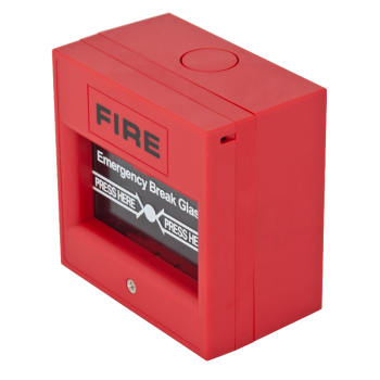 Break glass manual call point for fire protection systems - red