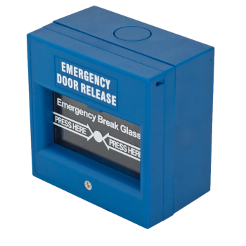 Break glass manual call point for fire extinguishing - blue