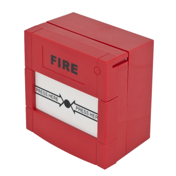 Resettable manual call point for fire protection systems - red