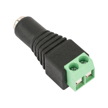 DC female connector with terminal block