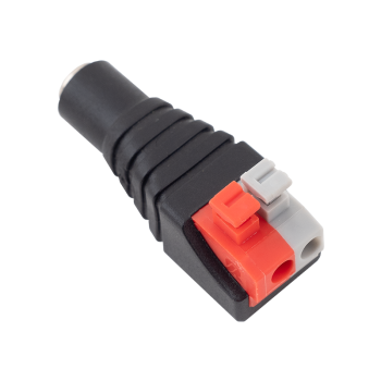 DC female connector with quick connector
