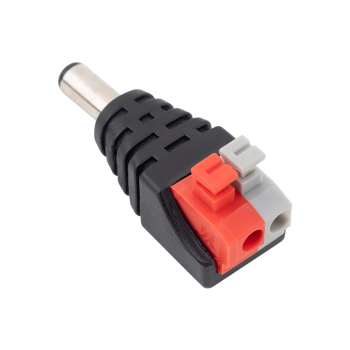 DC male connector with quick connector