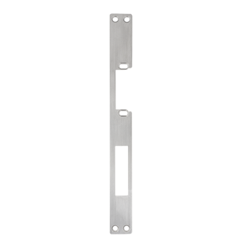 Long faceplate for DORCAS electric strikes - INOX - adjustable - DIN L