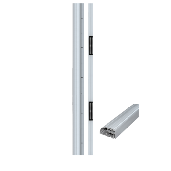 Electromagnetic lock solution for inward opening aluminium doors with handle - 2x300 kgf