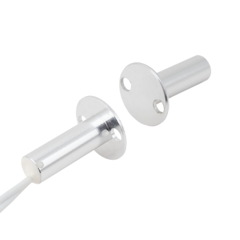 Door contact - metal - flush mount - 15 mm sensing distance - NC (short circuit when door is closed) - mini