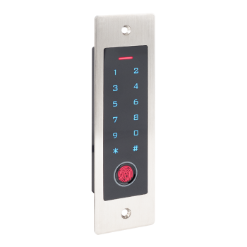 Drip-proof (IP66), standalone card reader & code lock - fingerprint