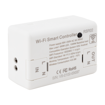 ET-RSR02 Single channel Wifi smart controller (TUYA compatible) with 230V AC input and output