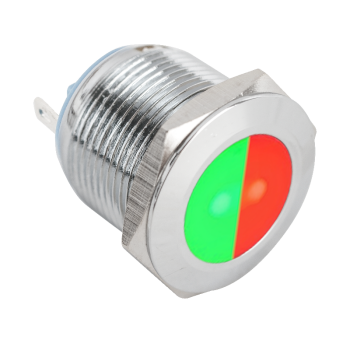 LED indicator with 19mm diamater, 2 colors