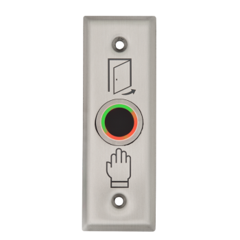 Infrared sensor exit button-NO/NC, NOX with shield, LED red-green, timer - surface drop resistant (IP65)
