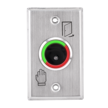 Infrared sensor exit button-NO/NC, NOX with shield, LED red-green, timer - surface drop resistant (IP65)