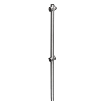 Intermediate module for portable stainless steel railing system