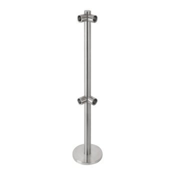 Stainless steel railing system corner module