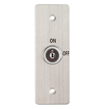 Two-position key-operated switch with 115x40 mm shield and 2x NO/NC outputs