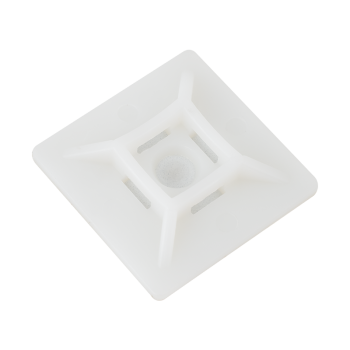 Self-adhesive cable clamp 30x30mm as 90° with quick release fastener (10 pcs/pack)