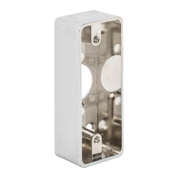 Stainless mounted back box 90 x 35 x 25 mm