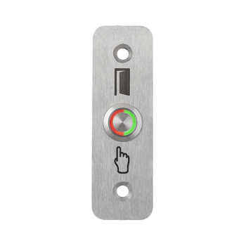 High surface finish Ø16 mm push button with 28 mm wide shield - NO/NC - red-green LED