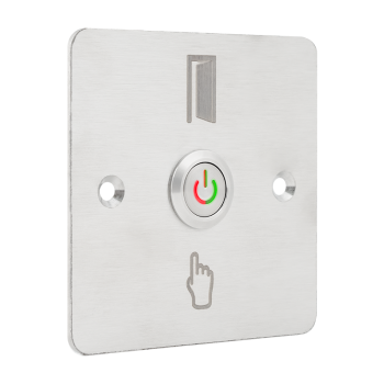 High surface finish Ø19 mm bistable push button with 86 mm wide shield - NO/NC - red-green LED