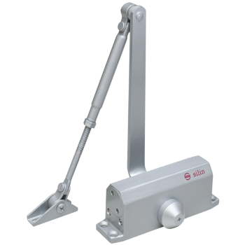Door closer - scissor arm - EN2 - fixable - silver