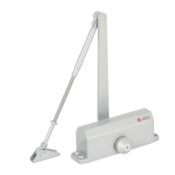 Door closer - scissor arm - EN3 - silver