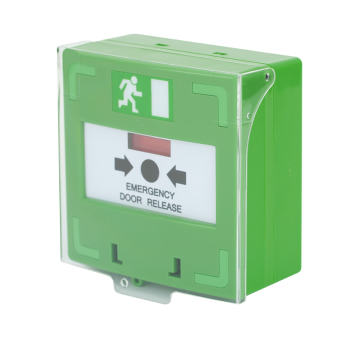 Resetable switch call point for access contol - green