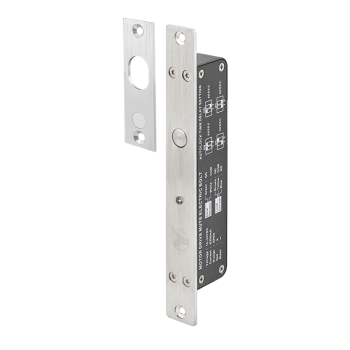 Motor-driven electric bolt lock - 12-24V DC - fail-safe - door and lock status monitoring