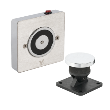 Electromagnetic door holder - wall mount - INOX