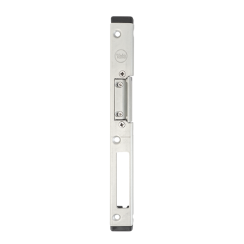 Long faceplate for DORCAS electric strikes - for plastic door - INOX - DIN L