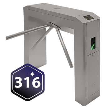 Austenitic stainless steel alloy turnstile - bridge-shape - semi automatic - drop-arm