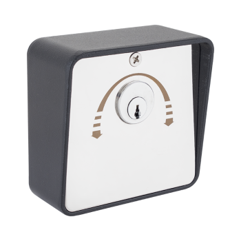 Surface mounted impulse key switch flat design - black