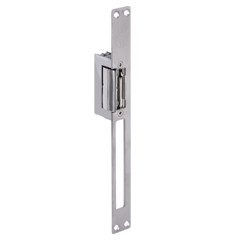 Asymmetrical electric strike - 12V DC - fail-secure - external memory - with faceplate 