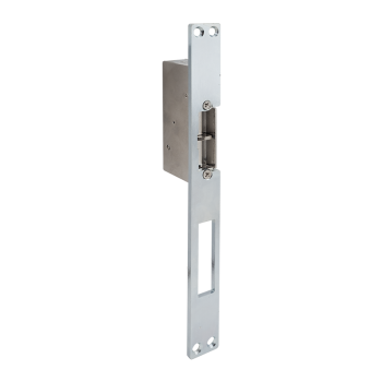 Asymmetrical electric strike - 12V DC - fail-safe - with faceplate 
