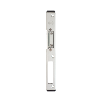 Long faceplate for DORCAS electric strikes - for plastic door - INOX - DIN L